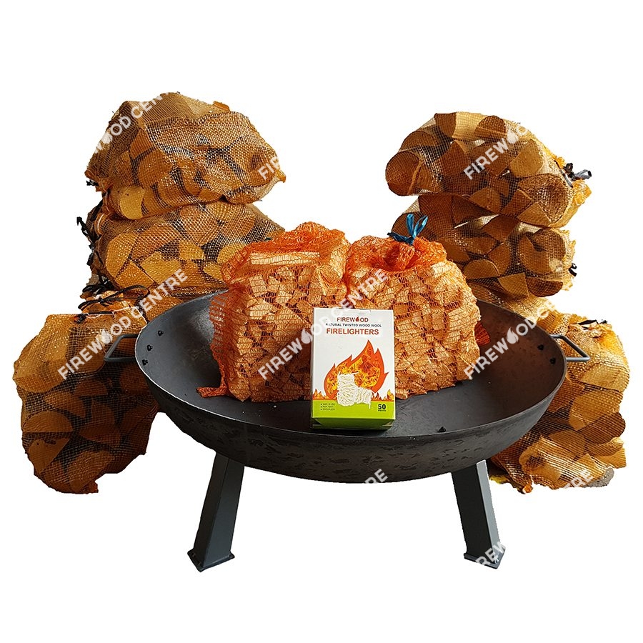 large cast iron fire pit bundle