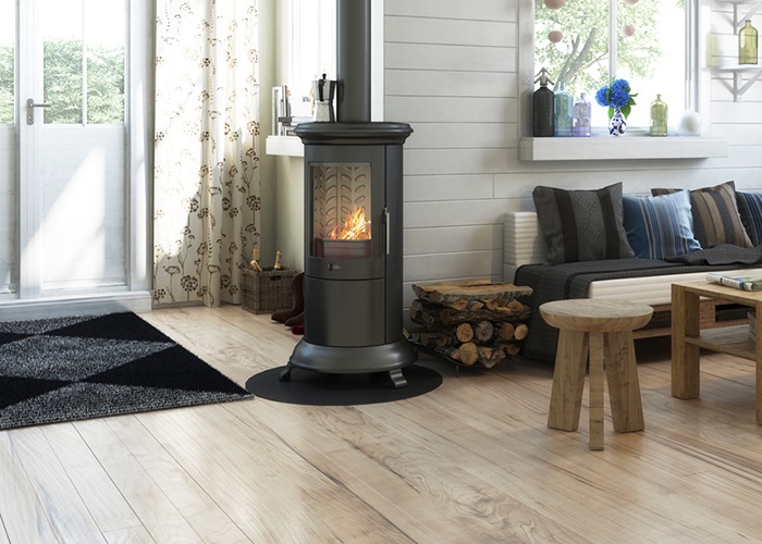 stove in living room