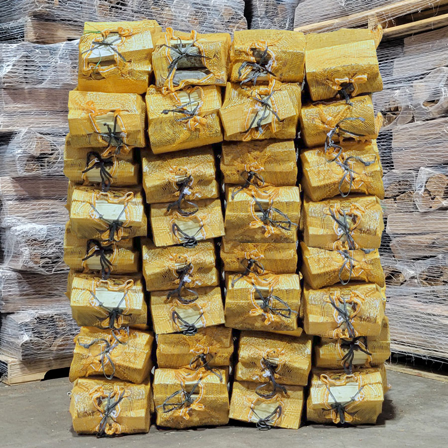 Half Pallet of Kiln Dried Ash Logs in Bags