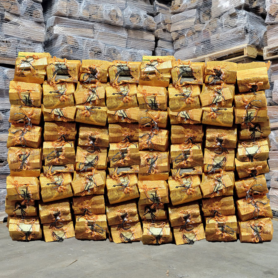 Full Pallet of Kiln Dried Ash Logs in Bags